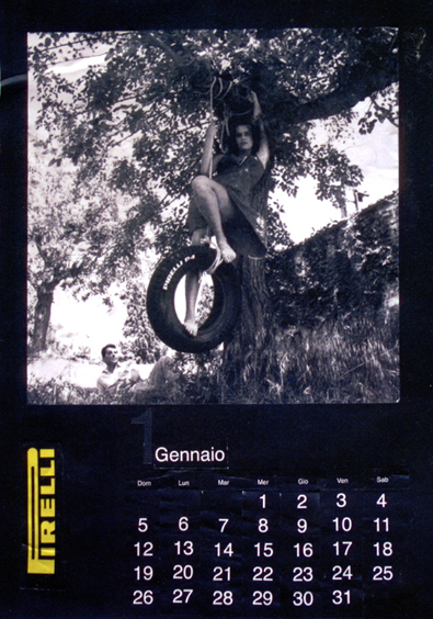 Helmut Newton Pirelli-Kalenderblatt Januar 1986